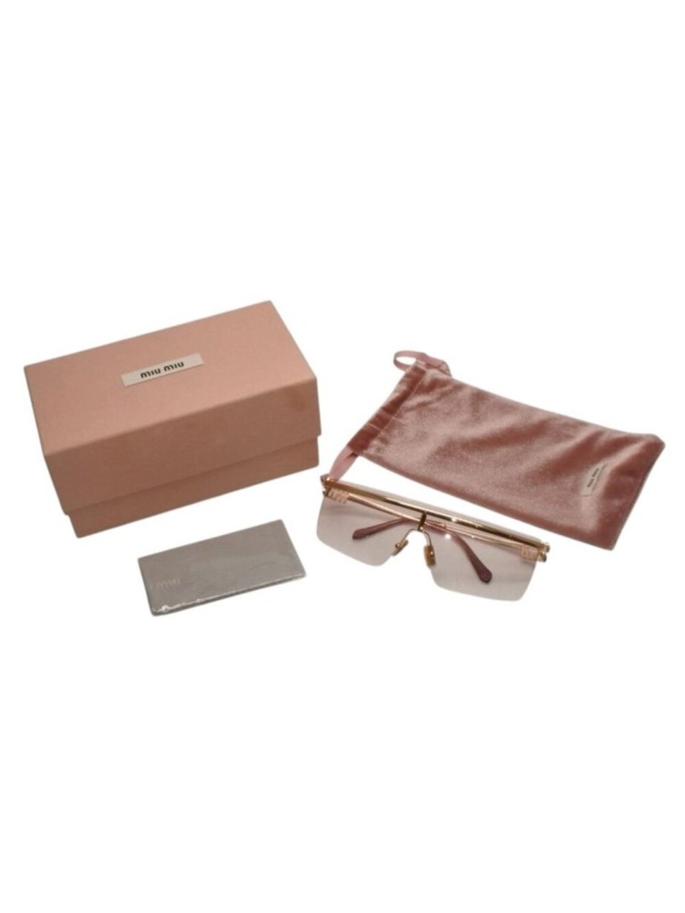Miu Miu Sunglasses 75 0 125 Pink Gold Acetate Alloy Eyewear